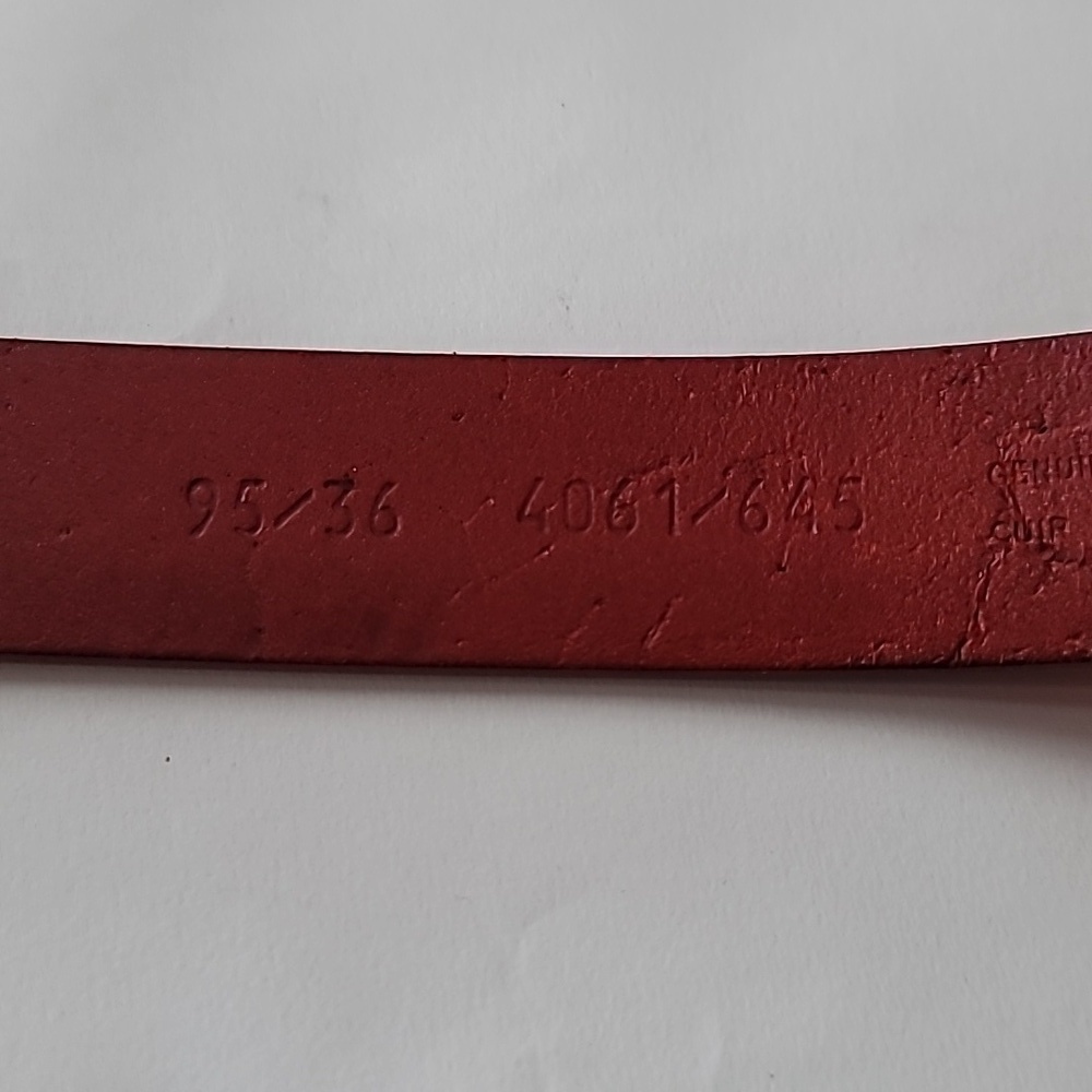 Hugo boss Red Made in Italy 100% COWHIDE   leather  belt - Picture 4 of 9
